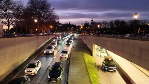 Traffic in Paris Stock Footage 323792676