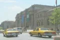 Traffic passes in front of the Metropolitan Museum of Art Footage