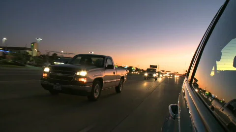 Traffic passing on a highway (4 of 5) Stock Footage