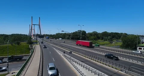 Traffic Passing The Highway Stock Footage 90634580
