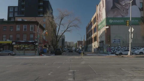 Traffic passing through Brooklyn Stock Footage 266973816