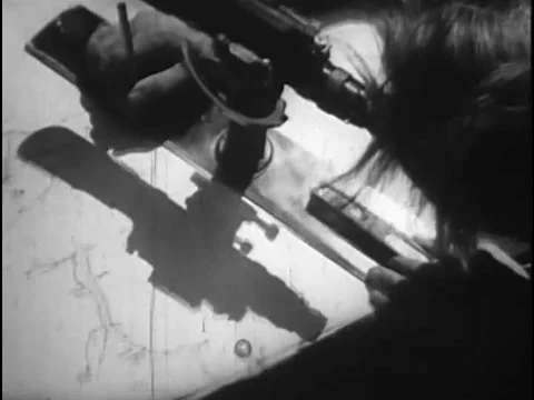 Traffic patterns are observed, in a Work Projects Administration operation, in Stock Footage 74935090