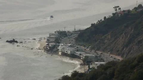 Traffic On The PCH High Angle HD Stock Footage 19122744