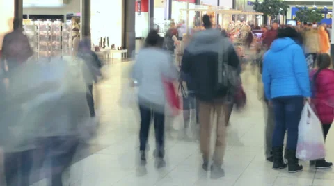 Traffic people in the mall Video stock 33044122