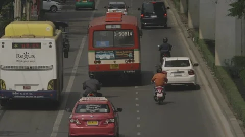 Traffic on Phahon Yothin Road Stock Footage 48617536
