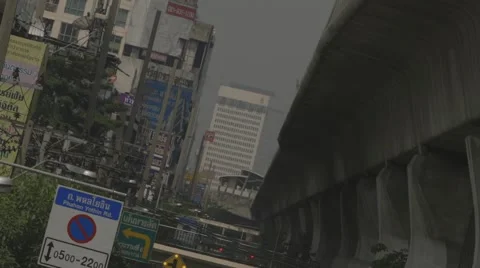 Traffic on Phahon Yothin Road Stock Footage 48617564