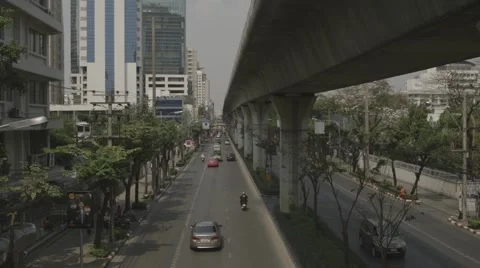 Traffic on Phahon Yothin Road Stock Footage 48621087