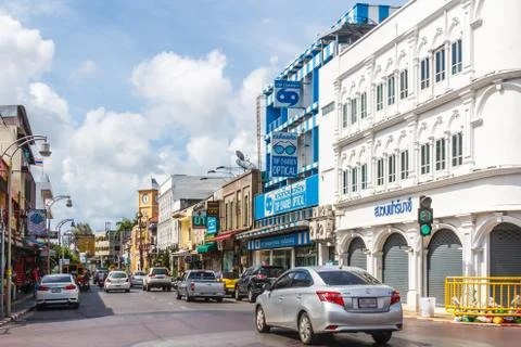 Traffic Phuket Road Foto stock