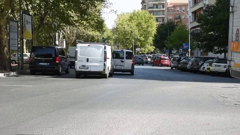 Traffic at Piazzale Clodio, Rome Stock Footage