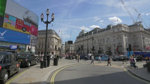 Traffic in Piccadilly Circus, London Stock Video Pond5