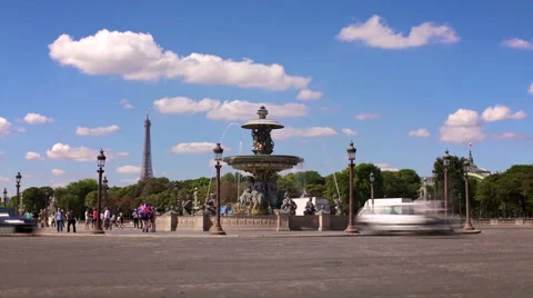Traffic on Place de la Concorde, Paris Video stock 40392430