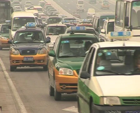 Traffic polluted beijing pekin Stock Footage 277631