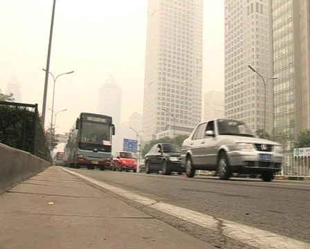 Traffic polluted beijing pekin Stock Footage 277940