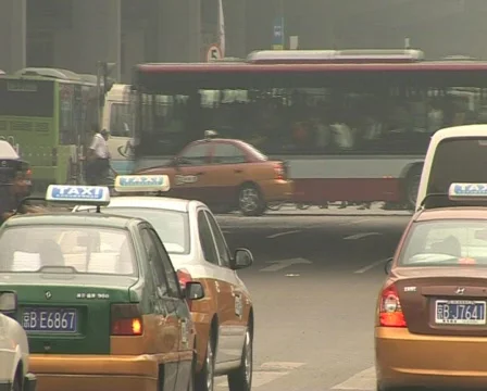 Traffic polluted beijing pekin Stock Footage 277963