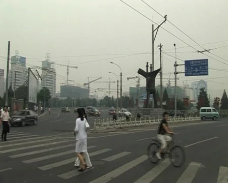 Traffic polluted beijing pekin Stock Footage 285201