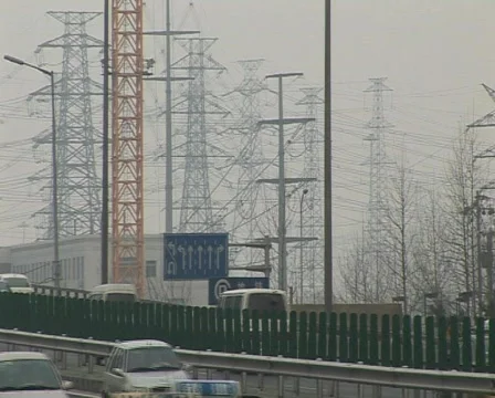 Traffic polluted beijing pekin Stock Footage 337222