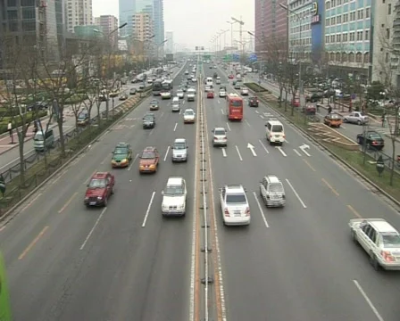 Traffic polluted beijing pekin Stock Footage 337448