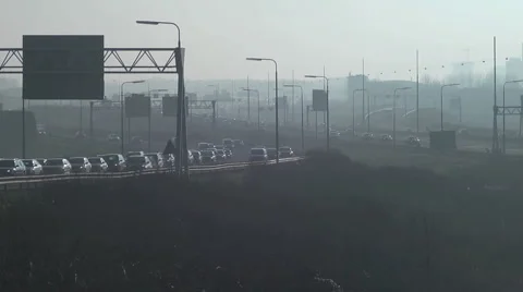 Traffic Pollution Stock Footage 1106433