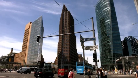 Traffic at Potsdamer Place in Berlin 스톡 동영상 72000663