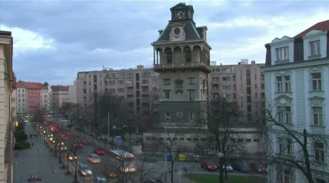 Traffic in Prague Stock Footage 668502