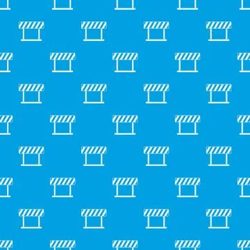 Traffic prohibition sign pattern seamless blue Stock Illustration