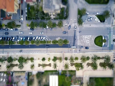 Traffic on the promenade road Stock Footage 75577138