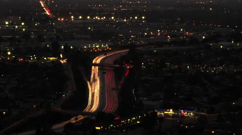 Traffic pulse of the city at night Stock Footage 44019820