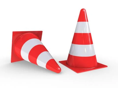 Traffic pylons Stock Illustration