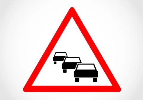 Traffic queues likely ahead 스톡 일러스트
