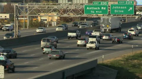 Traffic rack focus Stock Footage 12687227