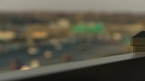 Traffic railing rack focus 2 Stock Footage 12687406