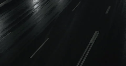 Traffic rain night Stock Footage 145872645