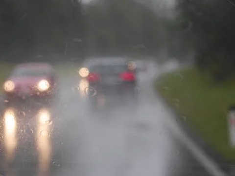 Traffic rain Stock Photos