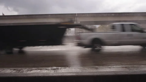 Traffic on a Rainy Day 3 Stock Footage 251037293