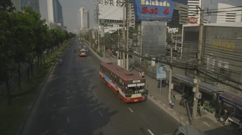 Traffic on Ratchadaphisek Road Stock Footage 48200919