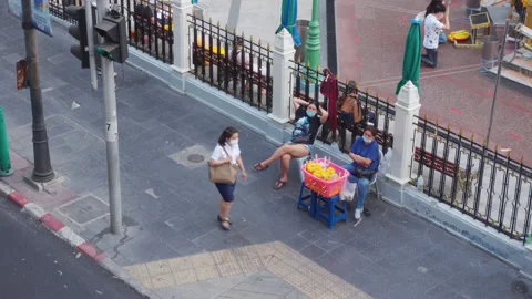 Traffic at Ratchaprasong Intersection in Bangkok Stock Footage 148407798