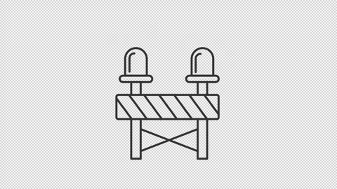 Traffic regulation line animation set 스톡 동영상 310295301