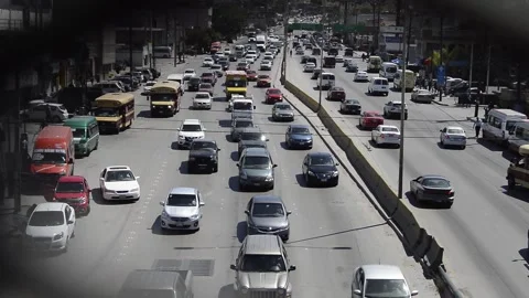 Traffic returns to Tijuana after covid 19 lockdown Stock Footage 133808515