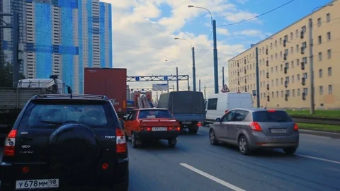 Traffic riding at city Stock Footage 78814957