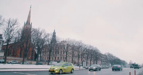 Traffic in Riga, Latvia (4K) Stock Footage 102262899