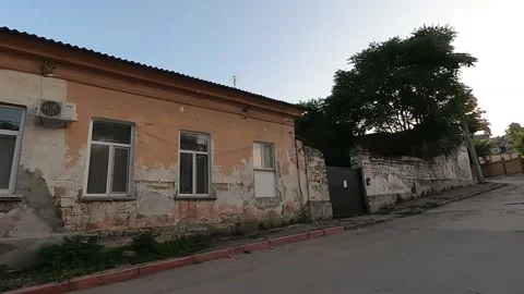 Traffic on the road in the central part of Kerch, Crimea Stock Footage 220540838