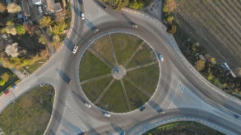 Traffic road circle.  Stock Footage 93861700