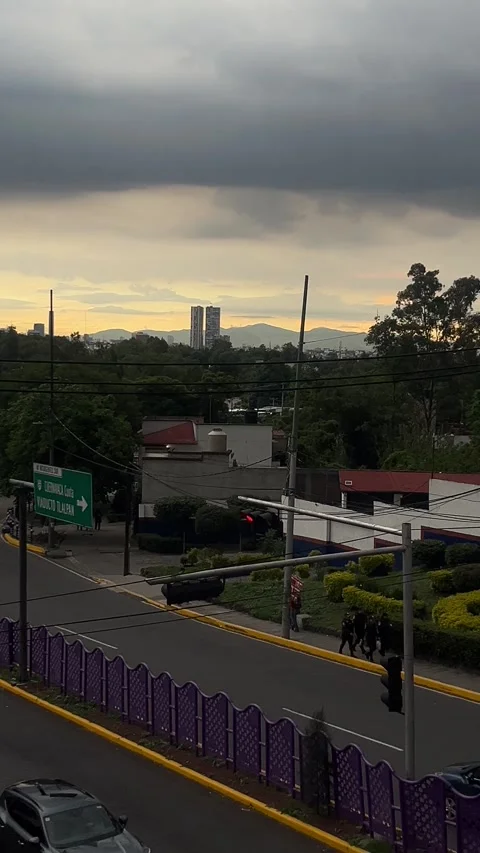 Traffic on the road in the city at sunset time Stock Footage 336752085