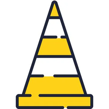 Traffic road cone icon vector safety barrier Stock Illustration