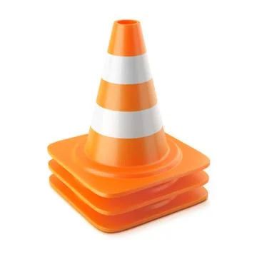 Traffic road cone Stock Illustration