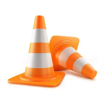 Traffic road cone Stock Illustration