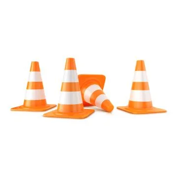 Traffic road cone Stock Illustration