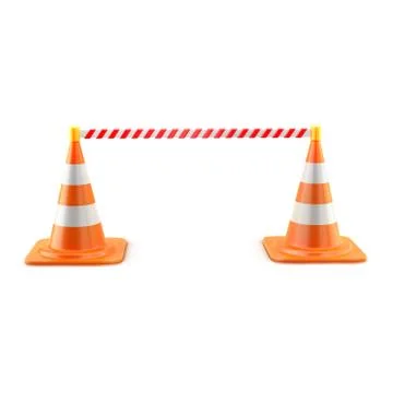 Traffic road cone Stock Illustration