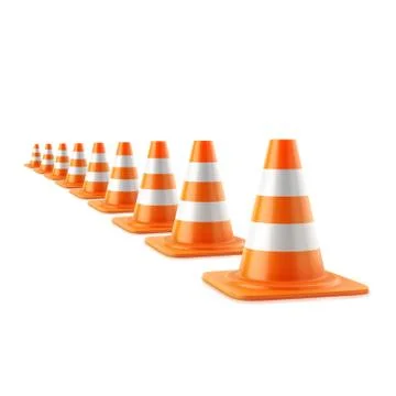 Traffic road cone Stock Illustration