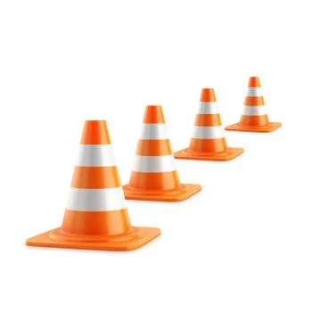 Traffic road cone Stock Illustration